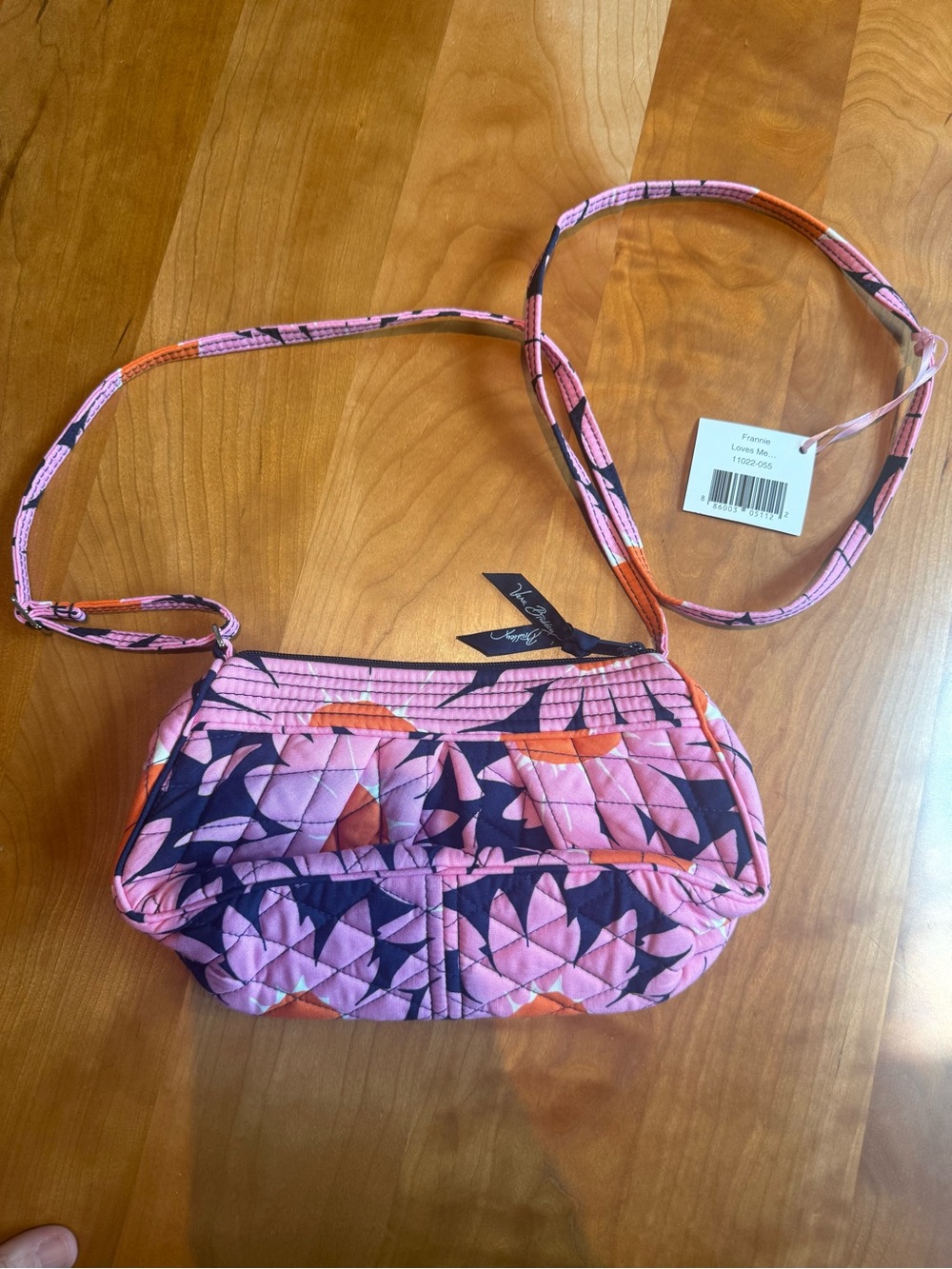Vera Bradley Pink & Orange Floral Quilted Crossbody